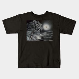 Moonlight Falls Kids T-Shirt